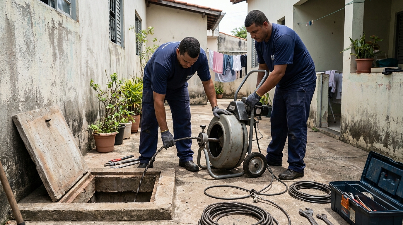 Desentupimento de Coluna Sanitária no Zumbi dos Palmares, Manaus‑AM